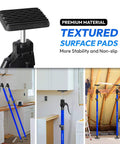Adjustable Cabinet Jacks for Installing Cabinets 45.3-114.2 Inches 2 Pack Heavy Duty 200 lb Metal with Swivel Non-Slip Pads in use
