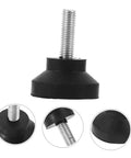 Heavy Duty Cabinet Leveling Feet Set Of Four with Screw Adjustment Rubber Pads for Furniture Stabilization and Machine Leveling