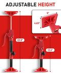 Cabinet Jacks Support Pole for Installing Cabinets Steel 11.8" to 23.5" 3rd Hand System, adjustable telescopic design, red