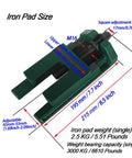 Adjustable Cast Iron Machine Leveling Feet Pad Set with M16 bolt, 215mm length, rectangular wedge style, for heavy duty machinery