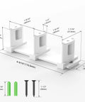 Sliding Closet Door Floor Guide, Adjustable Bypass Door Guide, Updated Three Roller Design, White Finish, installation view