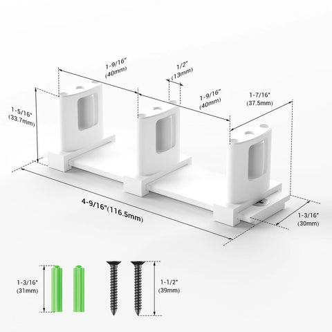 Sliding Closet Door Floor Guide, Adjustable Bypass Door Guide, Updated Three Roller Design, White Finish, installation view