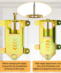 Four Pcs Sliding Mirror Closet Door Rollers Replacement Kit with metal wheels visible with adjustment instructions