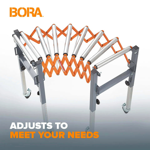 ✝️ Adjustable Conveyor Roller Stand Infeed / Outfeed Support Expandable Gravity Conveyor 300 lbs. Weight Capacity