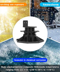 12 Pack Adjustable Deck Support Pedestals For Floating Decks Foundation Bases For Deck Floors Height Adjustable shown in harsh weather conditions.