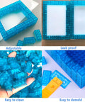 Adjustable Demolding Block Mold Housing Set For Silicone Molds Making Mold Master Kit with blue demolding blocks and base
