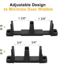 Sliding Closet Door Roller Kit With 48 Inch Track For Top Hung Bypass Doors shown with adjustable door hardware design