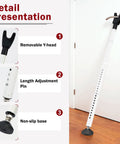 Three Pack Adjustable Sliding Door Lock Bar With Removable Y Head And Non Slip Base For Home, Apartment And Travel Use