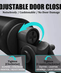 Close-up of adjustable mechanism on Heavy Duty Pneumatic Screen Door Closer, showing speed settings for storm doors.