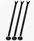 Three Pack Sliding Door Security Bar Set With 17-50 Inch Adjustable Range For Patio And Interior Doors Two In One Door Stopper And Lock Bar Heavy Duty Iron Construction With Rubber Tips Black
