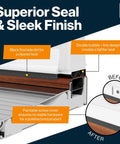 Cutaway view of Adjustable Double Bubble Door Sweep, Draft Stopper, Under Door Seal for Exterior Doors, 1 3/4" x 36", White (36 inch)