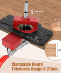 Concealed 35mm Cabinet Hinges With Foldable Soft Close Retrofit Design and Drill Locator Tool Kit for wood thickness 8-27mm.