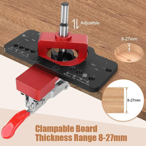 Concealed 35mm Cabinet Hinges With Foldable Soft Close Retrofit Design and Drill Locator Tool Kit for wood thickness 8-27mm.