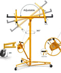 ✝️ 11 ft Drywall Lift,Drywall Rolling Lifter Panel,150 LBS Heavy Duty Sheetrock Lift Drywall Lifter with adjustable arm and wheels