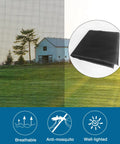Adjustable Fiberglass Window Screen Mesh Kit 48x102 Inches for patio porch doors with anti-mosquito, breathable features