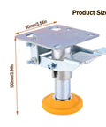 Adjustable Height Floor Lock For Trolleys And Carts, Heavy Duty Brake Lock Made From Manganese Steel, 100 Kg Load Capacity With TPU Pad