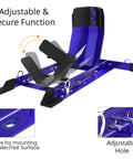 Universal Wheel Chock for Motorcycle Stand for Trailer Storage Adjustable Foldable Detachable Blue by Grand Pitstop