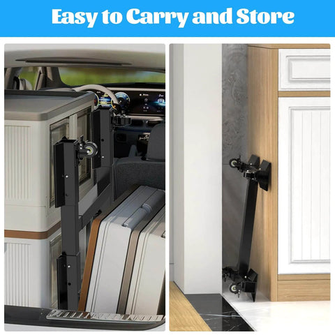 1500 lb adjustable furniture dolly with heavy duty iron frame, compact storage by appliances and car trunk