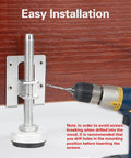 4 Pack Heavy Duty Adjustable Furniture Leveling Feet With Load Levelers For Tables Cabinets Benches And Appliances Height Adjustable From About Three Quarters Of An Inch To About Three And A Half Inches Sturdy L Shape Tray Bracket For Maximum Stability installed under wooden surface with drill