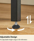 Adjustable M6 Furniture Leveling Feet Set Of 4 With Swivel Table Glides Heavy Duty Levelers For Cabinets Tables And Chairs Rubber Feet For Stable Level Surfaces installed on furniture leg.