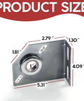 Spring Center Bearing Bracket For Torsion Doors with dimensions, 3 3/8 Inch Adjustable End Bearing Plate Bracket, 12 Gauge Steel