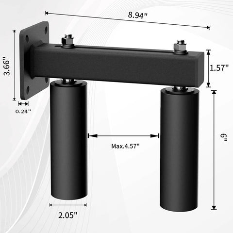 Adjustable Sliding Gate Guide Roller 6 Inch Dual Hard Nylon Rollers Heavy Duty Steel Bracket Rust Proof Design for smooth operation