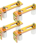 Adjustable Slide Gate Guide Roller Kit 4 Pack with Dual Nylon Rollers and L Rear Post Bracket for Sliding Gates visible