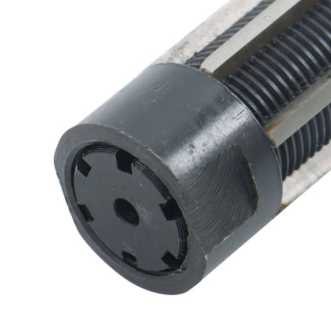 Close-up of Pro Grade Adjustable Hand Reamer 26-29.5mm with square shank and HSS blade, showcasing precision metalworking tool.