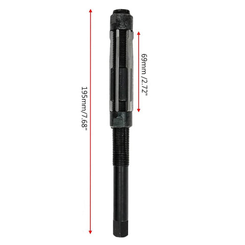 Adjustable Hand Reamer For Precision Metalworking HSS Chucking Reamer With Square End Fits 21 To 23 Mm Holes shown upright
