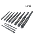 Durable Adjustable High Speed Steel Hand Reamer Set For Drilling Machines 11 Pieces H4 Through H14 Size Range 0.46875 Inch To 1.5 Inch Straight Flute