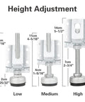 Height adjustment of Heavy Duty Leveling Feet For Furniture And Equipment Adjustable Leg Levelers With 4000 Lbs Load Capacity 4 Pack