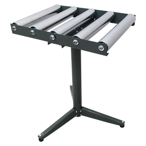 ✝️ 5-Roll Adjustable Height Conveyor Stand - 250 lbs Capacity, 23.9"-41.6" Height Range, Chrome-Plated Rollers for Heavy-Duty Material Handling