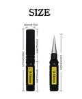 Adjustable 0-14mm Manual Hole Punch Tool For Woodworking And Metalworking, Precise Reamer Drill, shown with size dimensions.