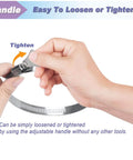 Hands adjusting One Inch Hose Clamp Set, Ten Pack Adjustable From Four Fifths Of An Inch To One And A Half Inches, Easy Turn Thumb Screw, 304 Stainless Steel Hose Clamps for automotive use.