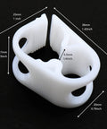 LUORNG Flow Control Hose Clamp Set 4 Pieces For 1/4 To 1/2 Inch Tube OD Adjustable Plastic Tube Clamp, white clamp dimensions.