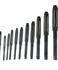 Durable Adjustable High Speed Steel Hand Reamer Set For Drilling Machines 11 Pieces H4 Through H14 Size Range 0.46875 Inch To 1.5 Inch