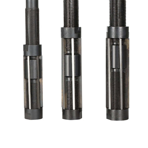 Durable Adjustable High Speed Steel Hand Reamer Set For Drilling Machines 11 Pieces H4 Through H14 Size Range 0.46875 Inch To 1.5 Inch