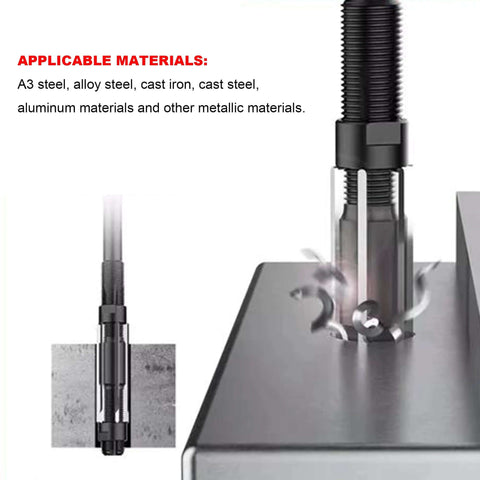 Pro Grade HSS Adjustable Manual Reamer Milling Tool With 15.25 To 17 Mm Diameter For Metalworking in use on metal surface