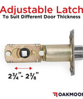 Adjustable latch for Commercial Door Handle With Vacant Occupied Indicator Restroom Lock for Public Bathrooms and Industrial Buildings.