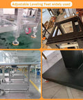 Heavy Duty Leg Levelers For Workbenches, Machines And Cabinets, Adjustable Leveling Feet With M16 Thread, 2600 Lb Capacity, shown in use