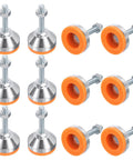 8 Pack Adjustable Heavy Duty Leveling Feet with 50mm base diameter and M12x50mm thread anti-slip shock absorbing furniture levelers.