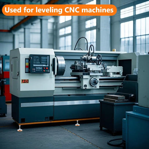 Heavy Duty Adjustable Leveling Feet With 2000 Lb Capacity used for leveling CNC machine, stainless steel base, anti slip nylon pad