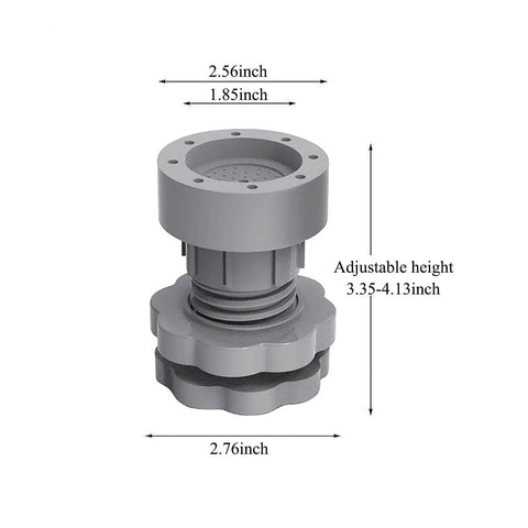 Four pack adjustable leveling feet deliver stable wobble free support for washing machines and appliances, with easy height adjustment