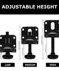 Heavy Duty Adjustable Leveling Feet For Furniture 16 Pcs Steel Hex Nut Lock Levelers height adjustment demonstration.