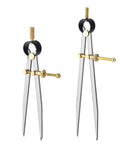 Adjustable Lockable Spring Wing Divider Calipers Set Includes 6 Inch and 8 Inch Steel Leather Compass Creaser for precision work