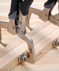 Adjustable Metal Face Clamps 11 Inch Pack Of 2 for woodworking and repairs, black silver, securing wood on a bench.