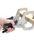 Adjustable Metal Face Clamps 11 Inch Pack Of 2 For Woodworking Welding And Repairs Black Silver clamping wood securely