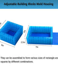 Adjustable Demolding Block Mold Housing Set showing blue 5x10 inch base with modular assembly for silicone molds making.