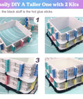 Adjustable Pro Grade Mold Housing Kit with corners, centerpieces, binder clips, ABS plastic frame for silicone molds making, not for resin use.
