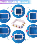 Adjustable Pro Grade Mold Housing for Silicone Molds Making Not for Direct Resin Use DIY Mold Frame Kit assembly steps view